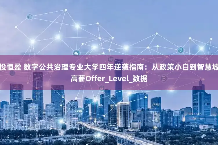 富投恒盈 数字公共治理专业大学四年逆袭指南：从政策小白到智慧城市高薪Offer_Level_数据